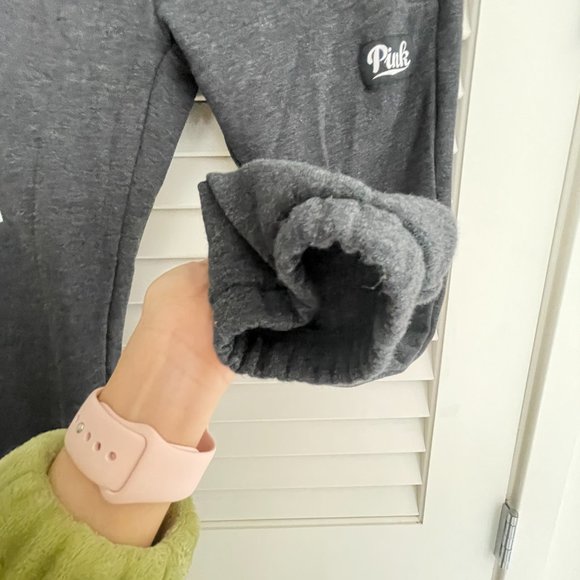 Pink Charcoal Grey Jogger Sweatpants Size S - Picture 5 of 5